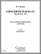 Concerto in B Flat K. 191-Bassoon W/Wind Concert Band sheet music cover